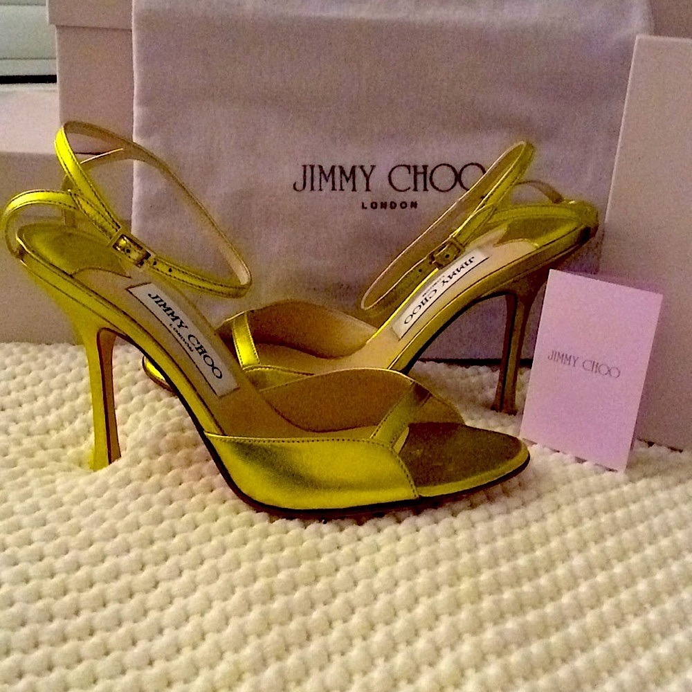 -‼️SOLD(eBay)‼️AUTHENTIC Jimmy Choo Coupe Met. Nappa Acid Shoes
